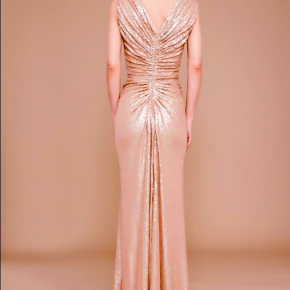 ASTRID SEQUIN RUCHED GOWN - PETITE - Picture 2 of 4